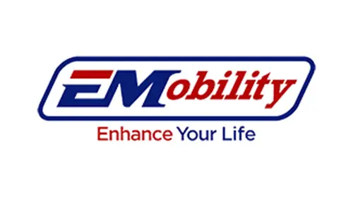 A logo of emobility, an electric vehicle company.