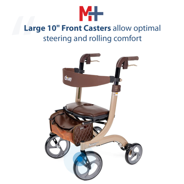 A large 1 0 front casters allow optimal steering and rolling comfort.