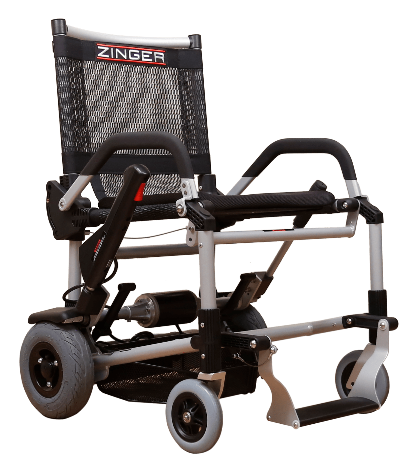 A picture of an electric wheelchair.