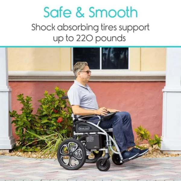 A man in a wheelchair with the words " safe & smooth ".