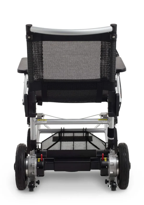 A back view of the wheel chair.